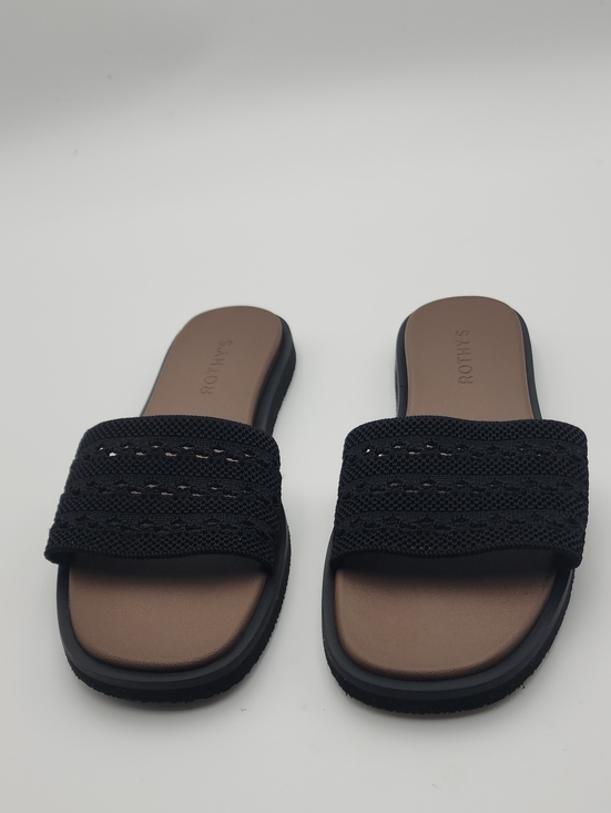 Rothy's Shoes - Rothy's The Slide Sandals in Black Crochet Size 8, like new